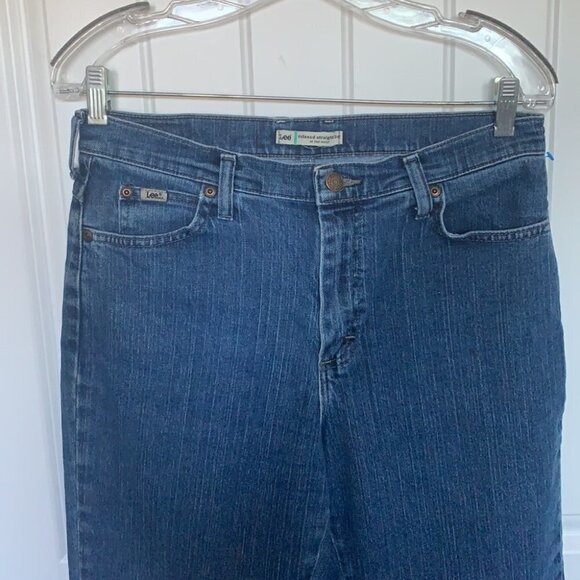 Lee Retro High Waist Straight Leg Jeans Women’s Sz 8 Medium Wash Classic Denim - Picture 13 of 14